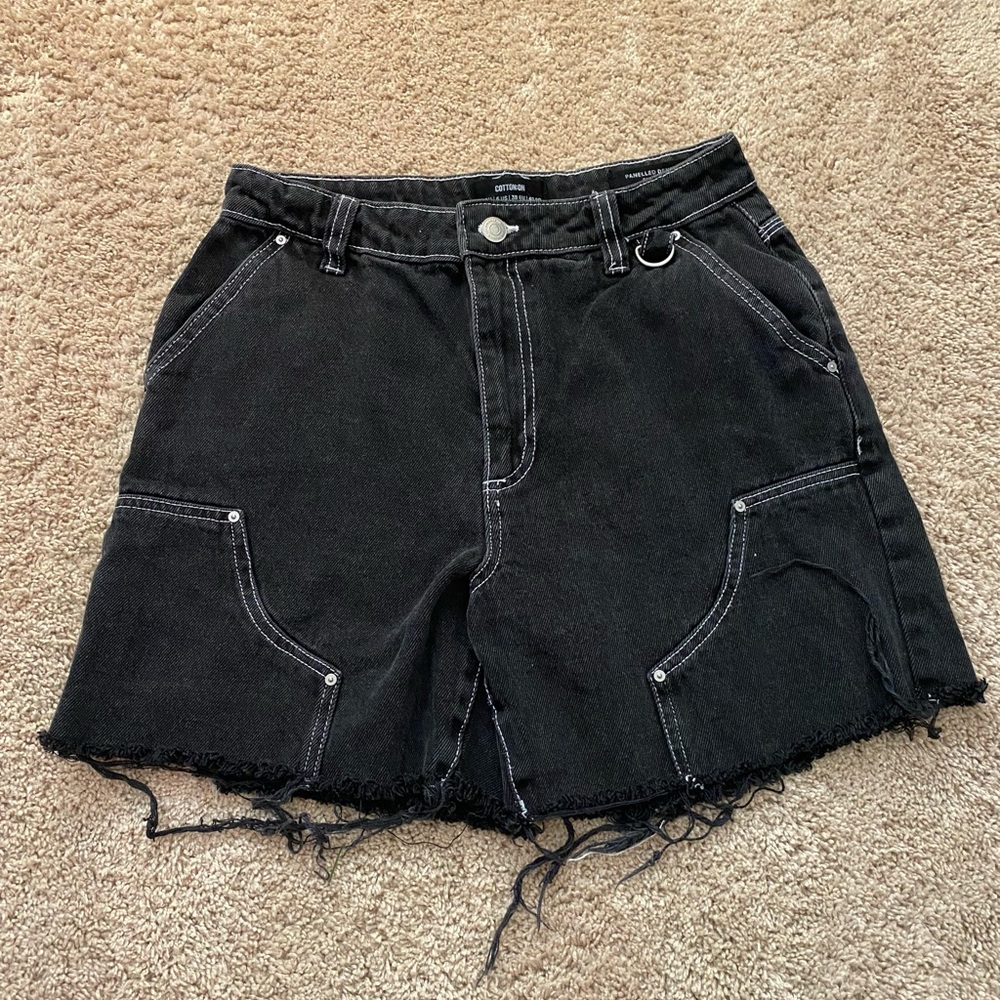 black cotton on cargo shorts